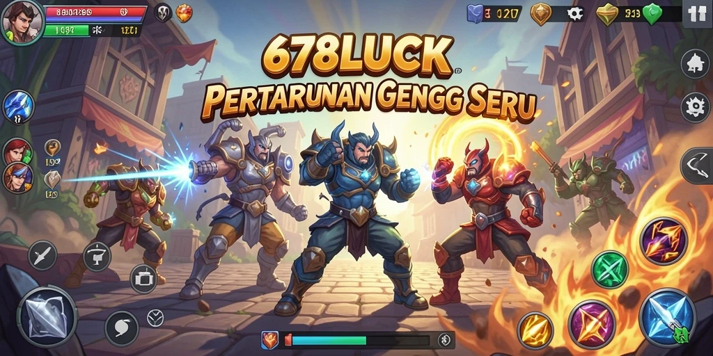 Tampilan gameplay 678LUCK dengan pertarungan yang intens.