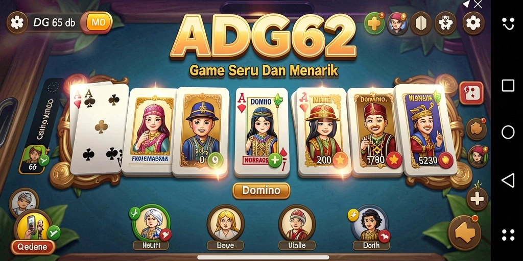 Tampilan utama gameplay ADG62 yang seru dan kompetitif.