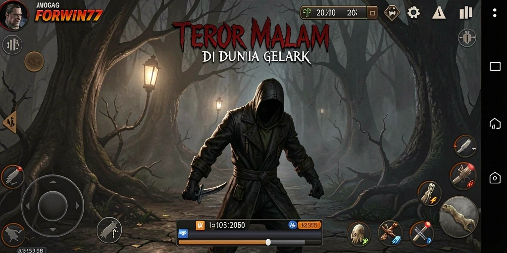 Tampilan seram dalam gameplay FORWIN77 yang memacu adrenalin.