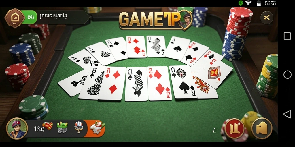 Screenshot utama GAMERP menampilkan gameplay Gaple yang seru.