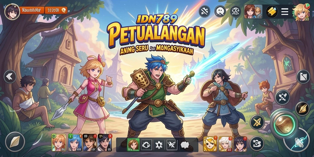 Tampilan gameplay seru dari IDN789 yang penuh aksi anime.