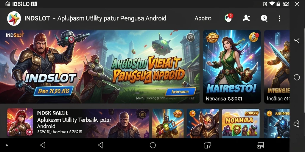 Tampilan utama INDSLOT menampilkan antarmuka yang intuitif dan fungsional.