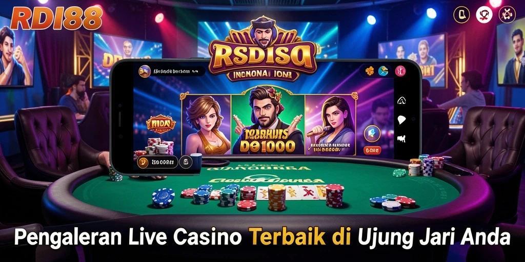 Tampilan menawan dari gameplay Live Casino RDI88 yang mendebarkan.