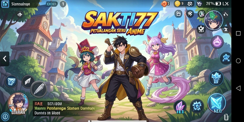 Gameplay SAKTI77 menampilkan pertarungan epik dengan karakter anime.