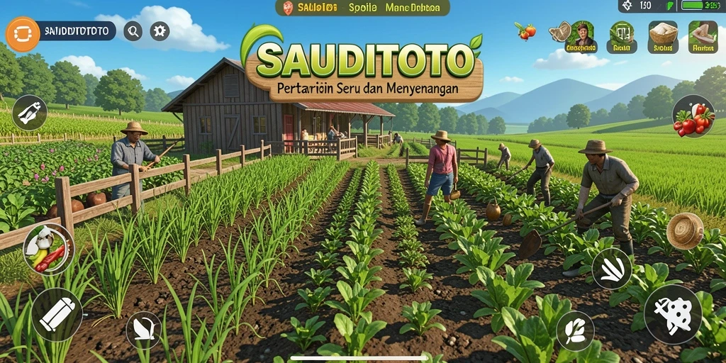 Screenshot menunjukkan gameplay seru di kebun SAUDITOTO.