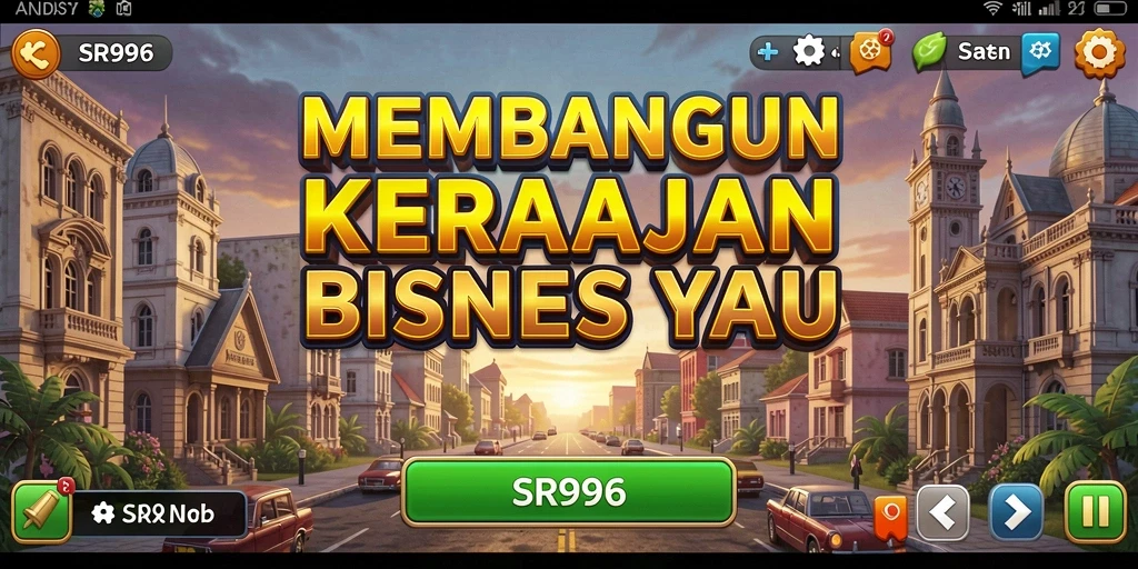 Tampilan gameplay SR996 menunjukkan keseruan membangun bisnis Tycoon.