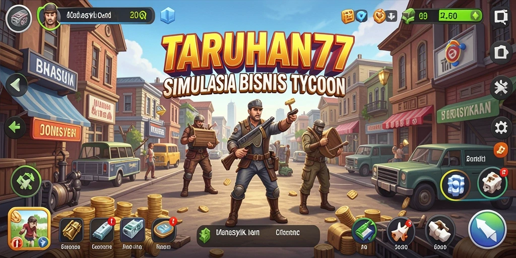 Tampilan utama TARUHAN77 menunjukkan gameplay Tycoon yang menarik.