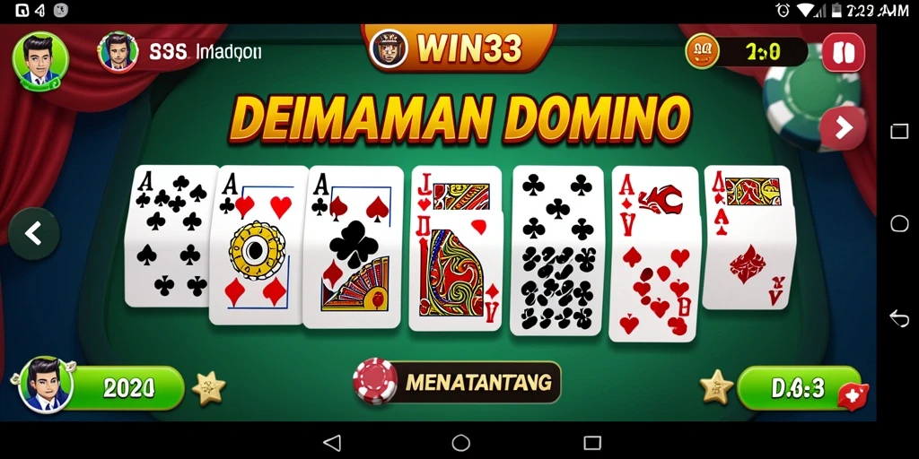 Tampilkan gameplay seru dari permainan Domino WIN33.