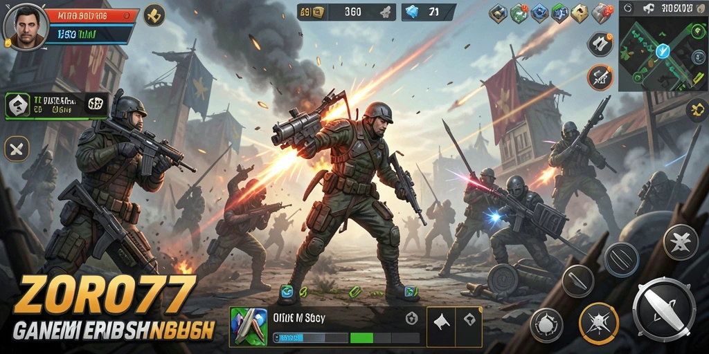 Tampilan gameplay ZORO77 yang mendebarkan dan strategis.